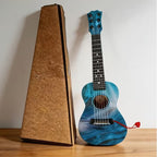 Gradient Blue Six String Kids Guitar Musical Learning Beginner Educational Toy