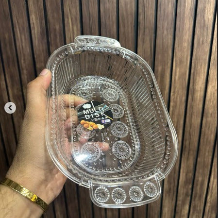 legant Oval Glass Snack Fruit Salad Dessert Serving Plate