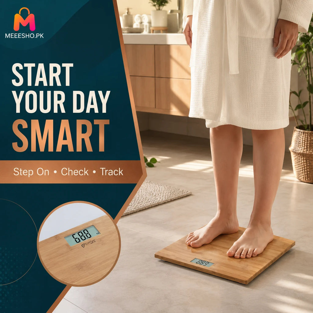 Luxury Bamboo Digital Weight Scale for Accurate Smart Home Tracking