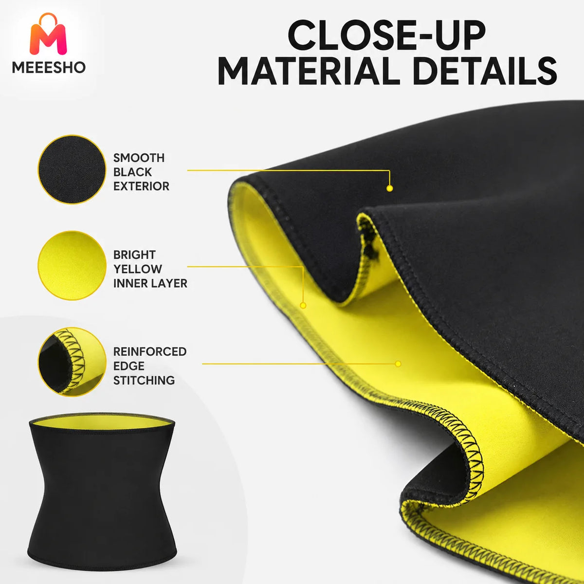 Sauna Waist Trainer Belt for Sweat, Support, Shaping, Daily Workouts