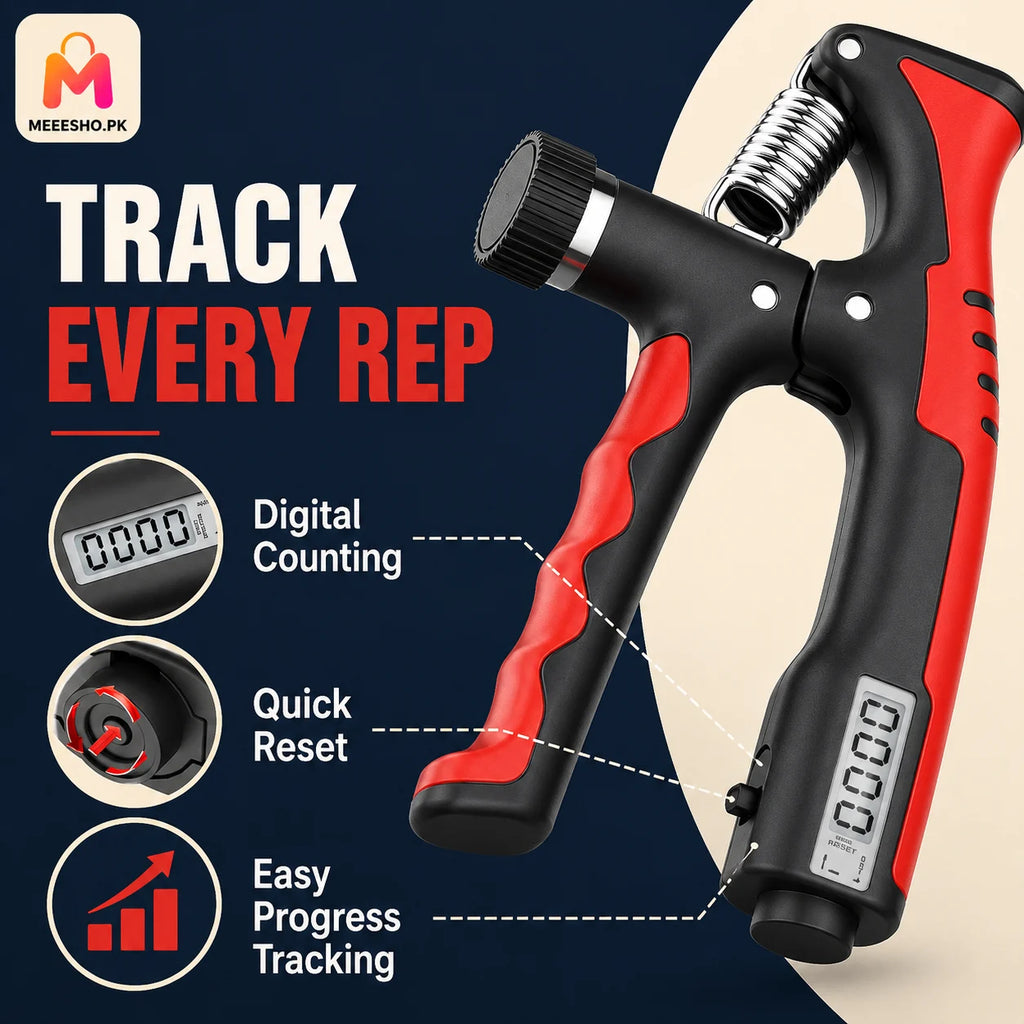 Digital Adjustable Hand Gripper 10–100KG Counter for Forearm Strength Training