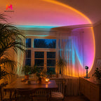 Rotatable USB Rainbow Projection Lamp Creates Dreamy Sunset Room Ambience