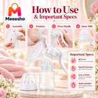 Manual Breast Pump for Gentle  Easy & Comfortable Use
