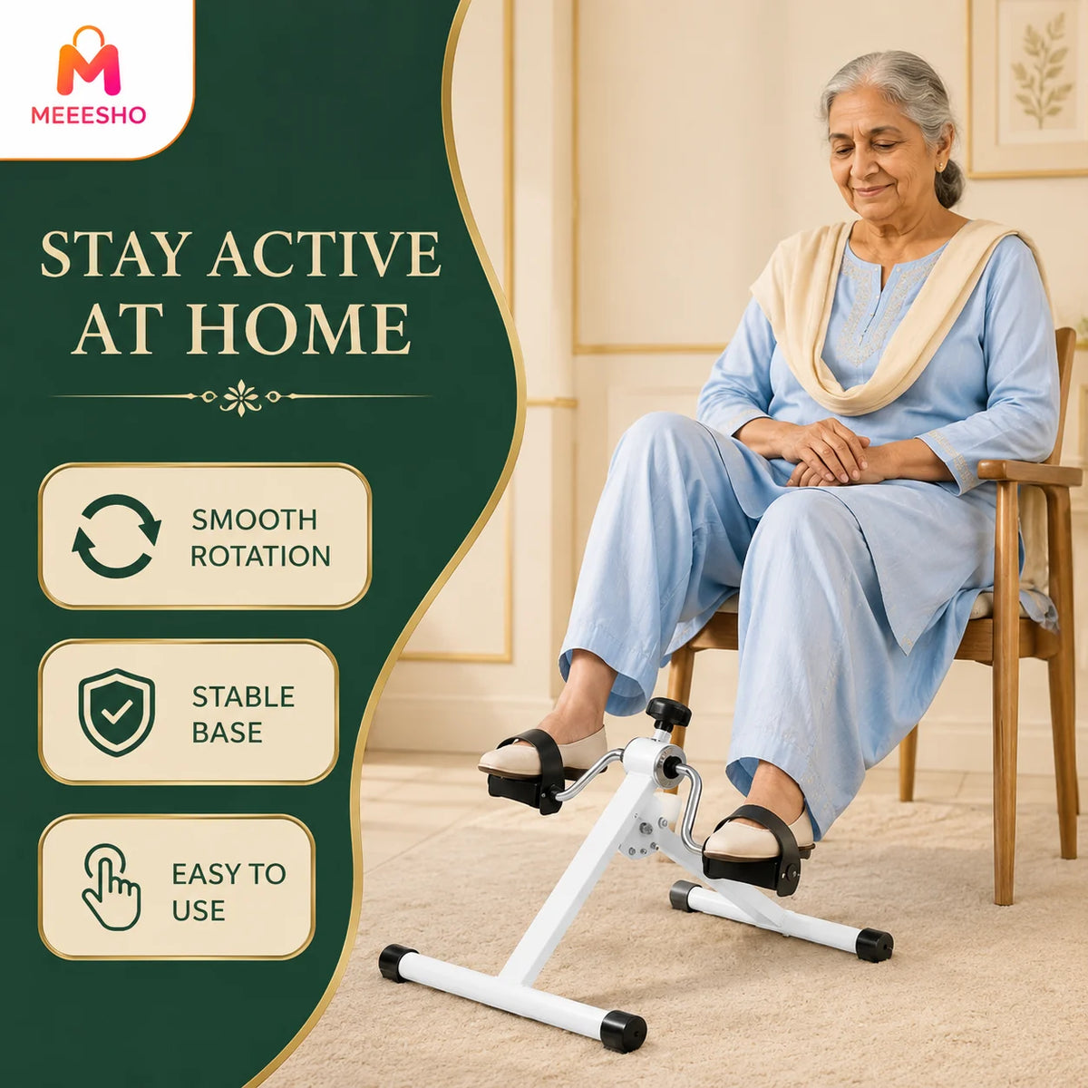 Compact Leg And Arm Fitness Trainer For Home Office Exercise