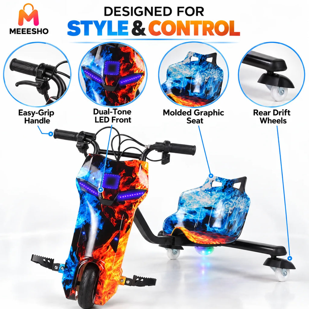 Exciting Electric Three-Wheel Drift Rider for Outdoor Family Entertainment Fun