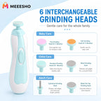 Portable Six-in-One Electric Baby Nail Grinder Manicure Trimmer Kit Set