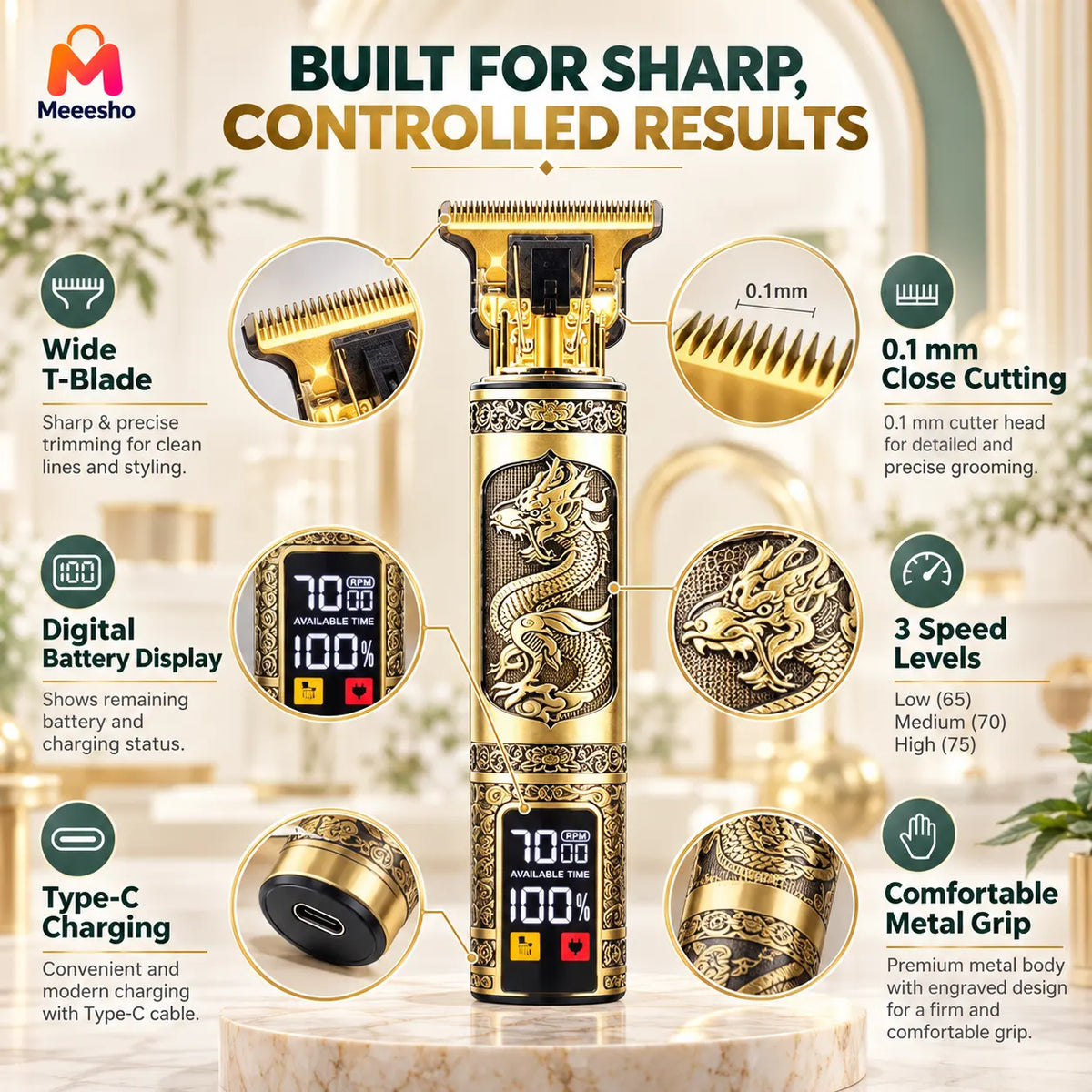 Daling Professional Hair Clipper Complete Grooming Kit
