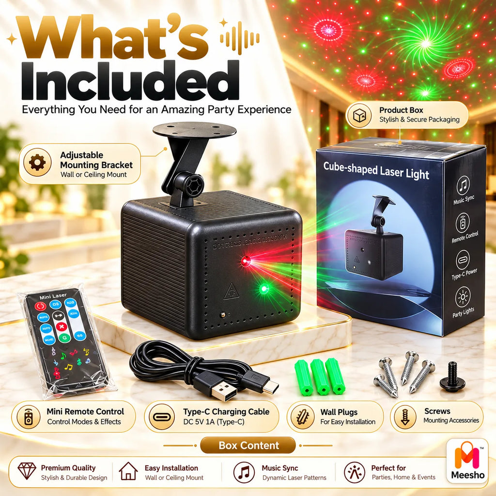 Music Sync Cube Laser Light for Stunning Party Vibes