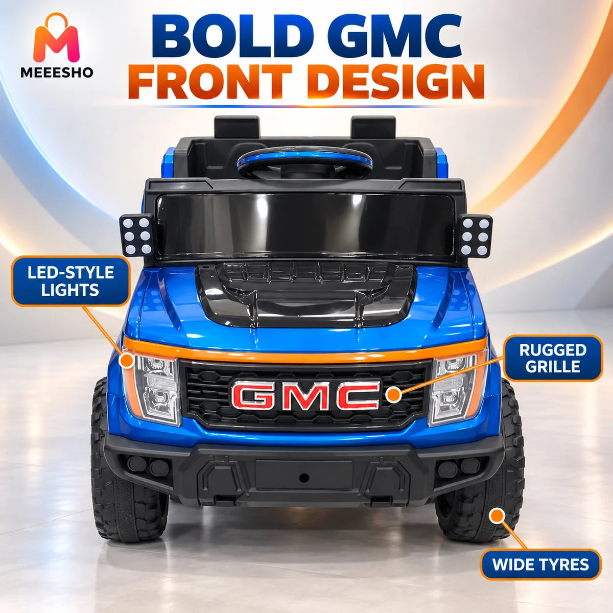 Kids Electric Ride-On Car With Steering, Seat And Rugged Wheels