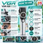 VGR-320 Professional Hair Trimmer for Precision Cuts