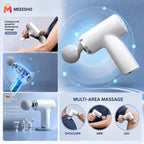 Portable Fascial Massage Gun With Four Replaceable Heads For Relaxation