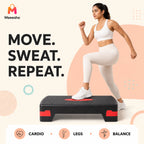 Adjustable Black Exercise Stepper for Safe Stable Home Workouts