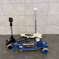 Adjustable Mannual Kids Three Wheel Kick Scooter Lean To Steer Balance Ride