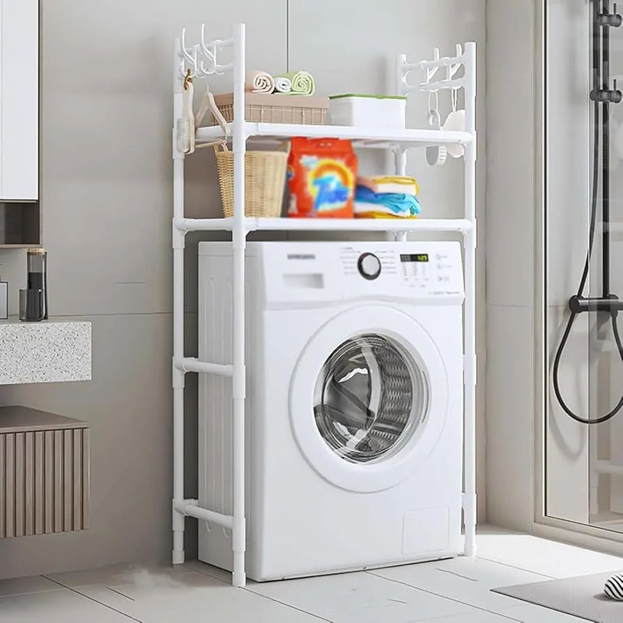 Heavy Duty Washing Machine Rack Adjustable Storage Stand Organizer Shelf