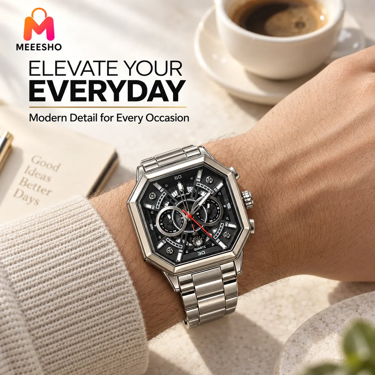 CHENXI Luxury Men’s Chronograph Watch With Luminous Stainless Steel Design