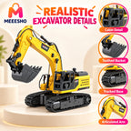 640° Rotating Tracked Excavator Toy With Movable Arm And Bucket