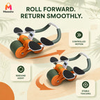 Automatic Rebound Ab Roller With Elbow Support For Home Fitness