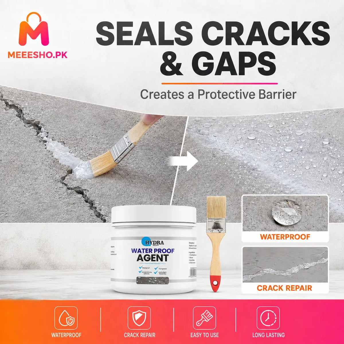 Transparent Waterproof Adhesive Invisible Sealant for Leak and Crack Repair