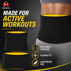 Sauna Waist Trainer Belt for Sweat, Support, Shaping, Daily Workouts