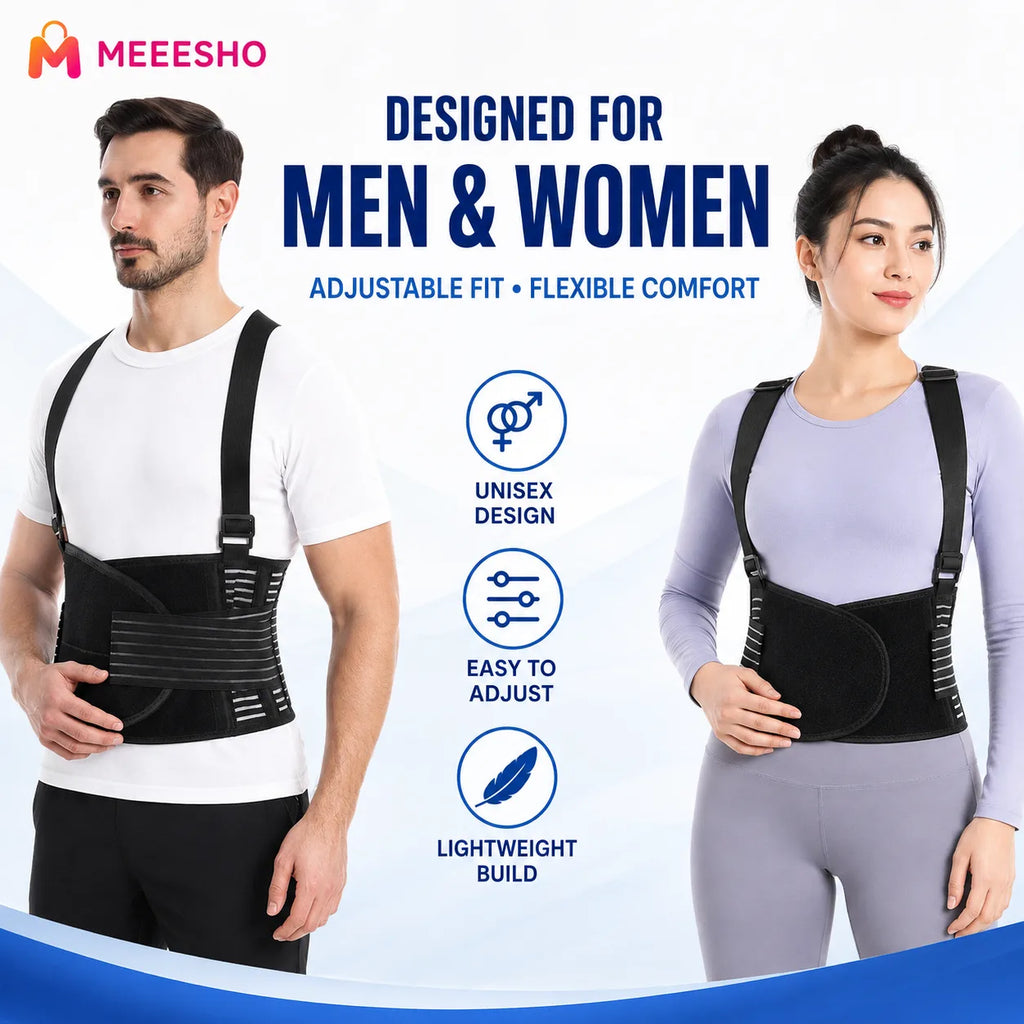 Adjustable Lumbar Back Support Belt for Work and Lifting Comfort
