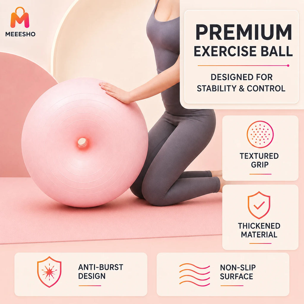Anti-Burst Thickened Donut Yoga Ball for Balance and Prenatal Fitness