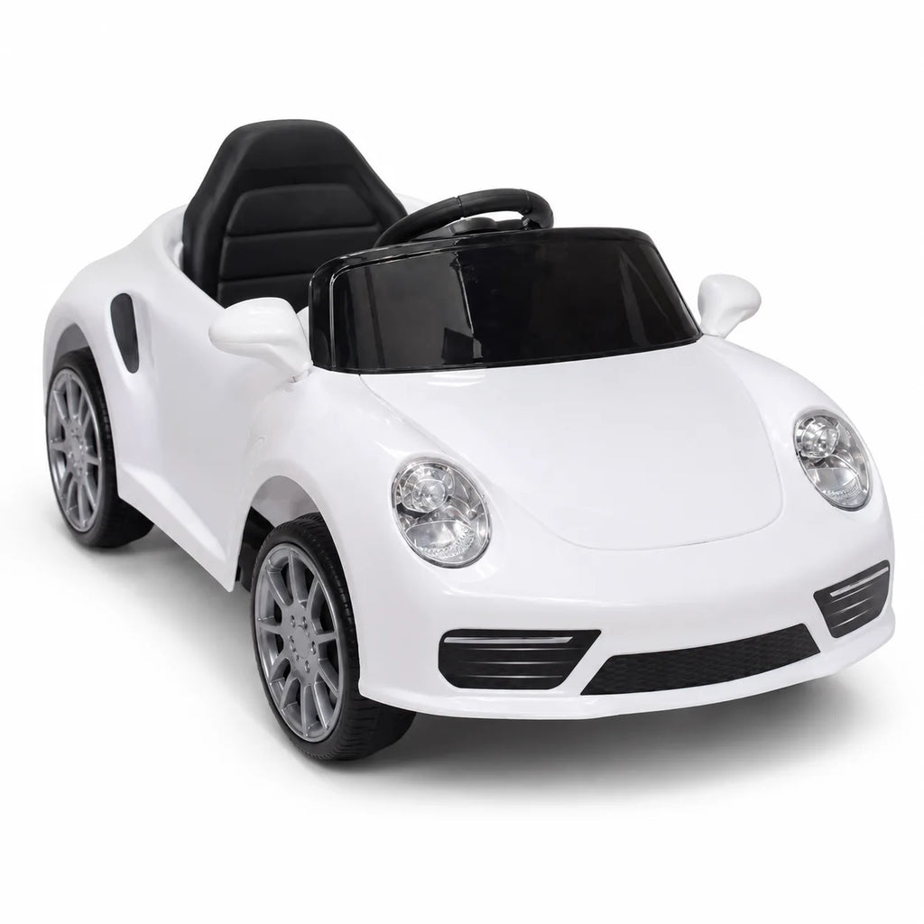 Porsche-Style Kids Electric Ride-On Sports Car with Bright LED Lights