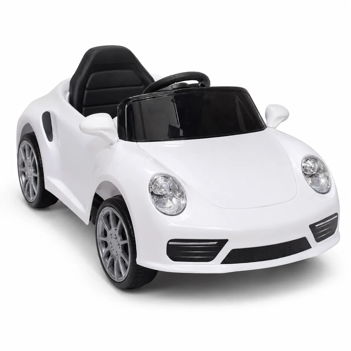 Porsche-Style Kids Electric Ride-On Sports Car with Bright LED Lights