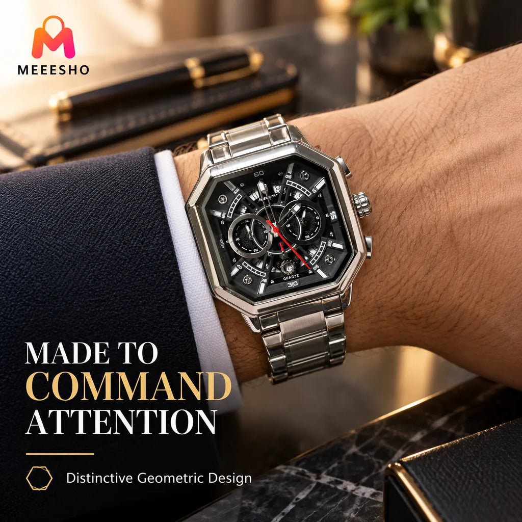 CHENXI Luxury Men’s Chronograph Watch With Luminous Stainless Steel Design