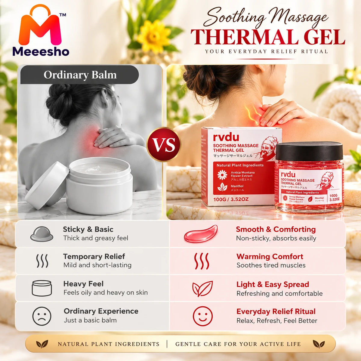 RVDU Soothing Thermal Massage Gel for Body Relief