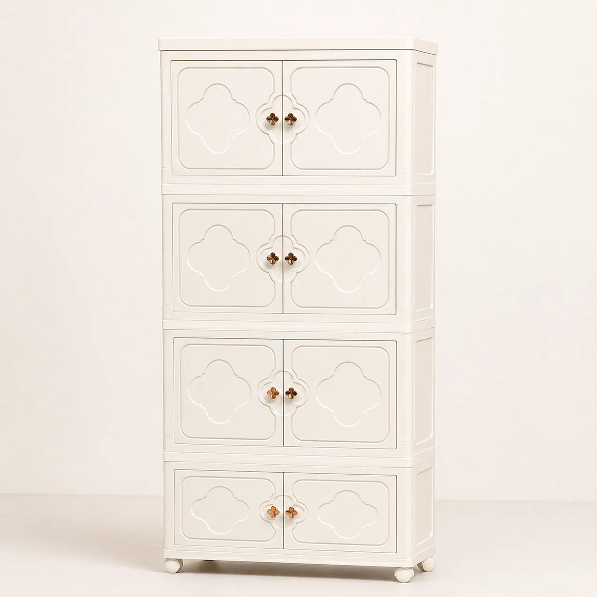 Elegant Four Tier Storage Cabinet for Organized Clutter-Free Modern Homes