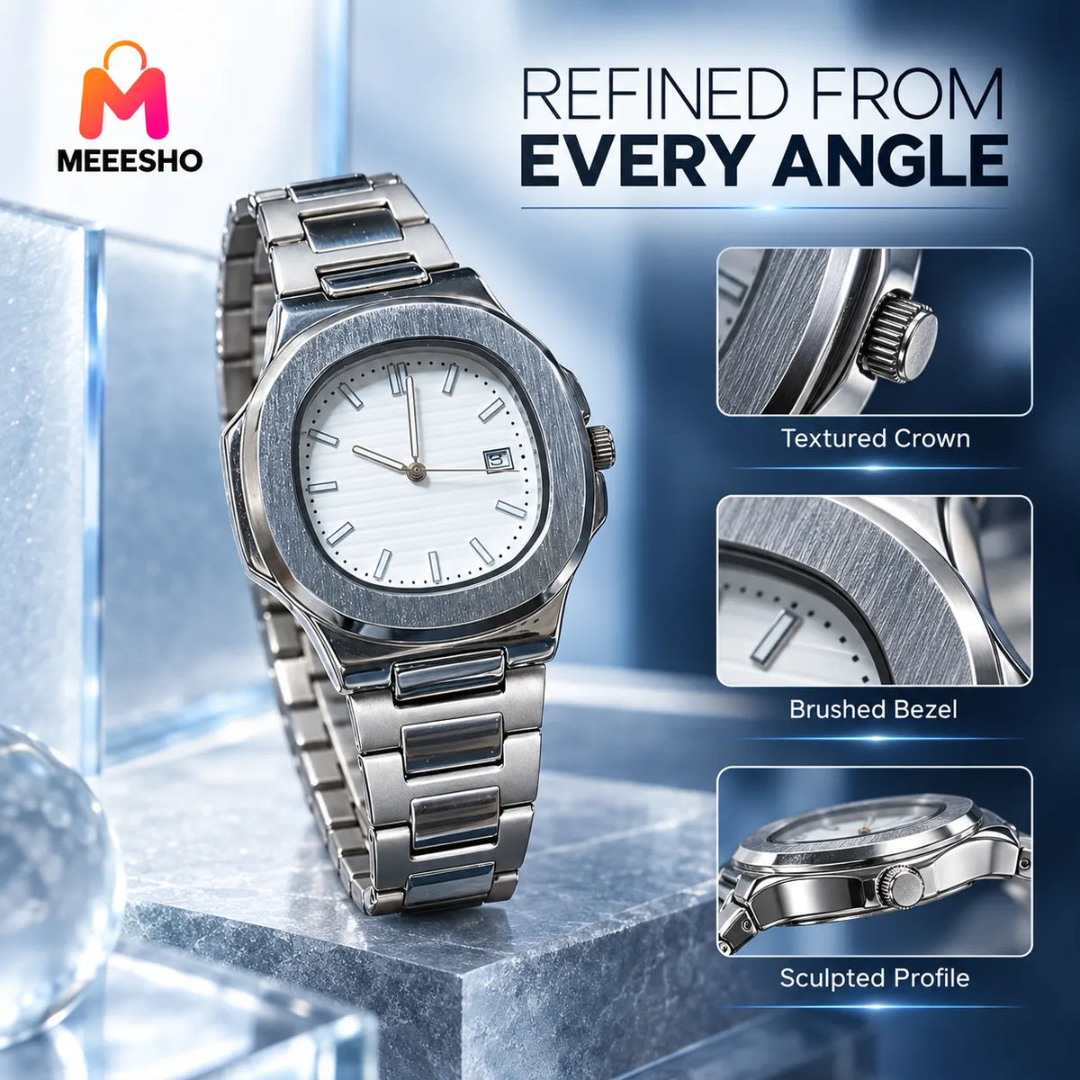 PATEK PHILIPPE GENEVE Silver Watch Elevates Every Modern Gentleman’s Style