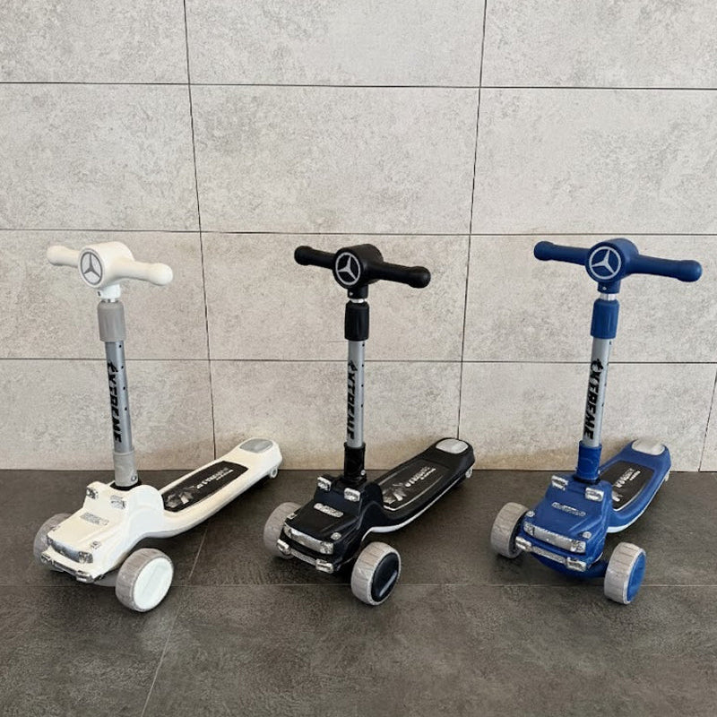 Adjustable Mannual Kids Three Wheel Kick Scooter Lean To Steer Balance Ride