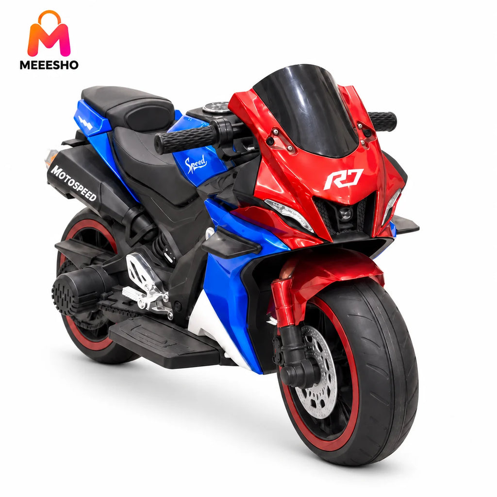 Kids Electric Sports Bike With Music Controls And Dual Seat