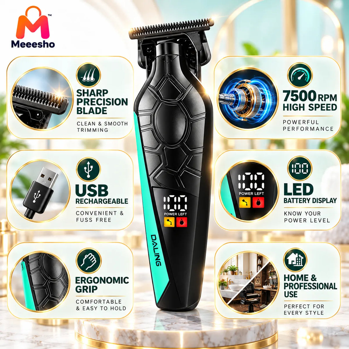 Daling FR-D318 Professional Hair Trimmer 7500 RPM