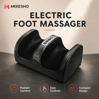 Electric Foot Massager With Heat Vibration Compression Rollers For Relaxation