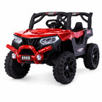 Red Large Kids Electric Jeep Rechargeable 4x4 Ride-On Adventure Vehicle