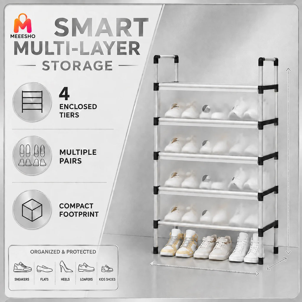Premium Dustproof Multi-Tier Shoe Rack for Organized Space-Saving Home Storage