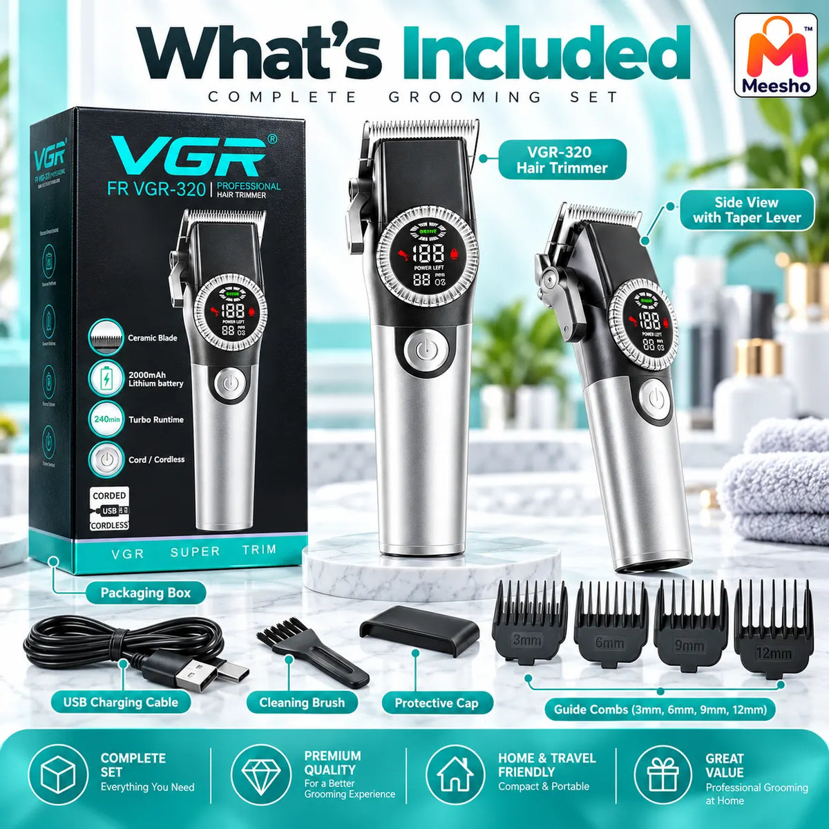 VGR-320 Professional Hair Trimmer for Precision Cuts