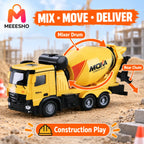 Moka Yellow Cement Mixer Truck Toy With Realistic Construction Vehicle Design
