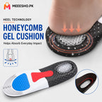Orthopedic Arch Support Insoles With Silicone Shock Absorbing Running Cushion