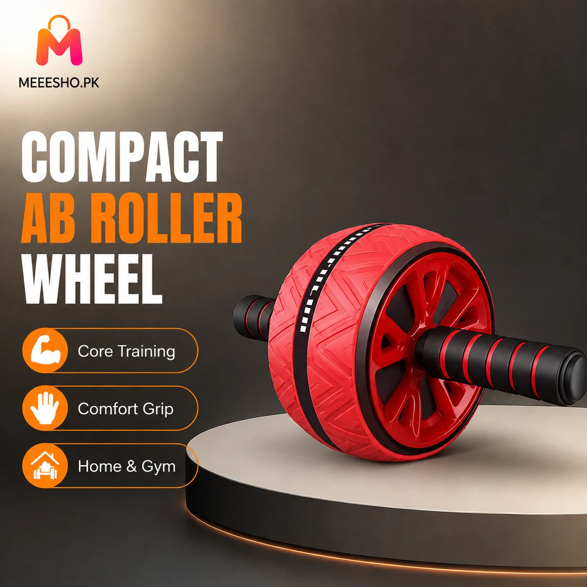 Non-Slip Ab Roller Wheel for Men and Women Core Training