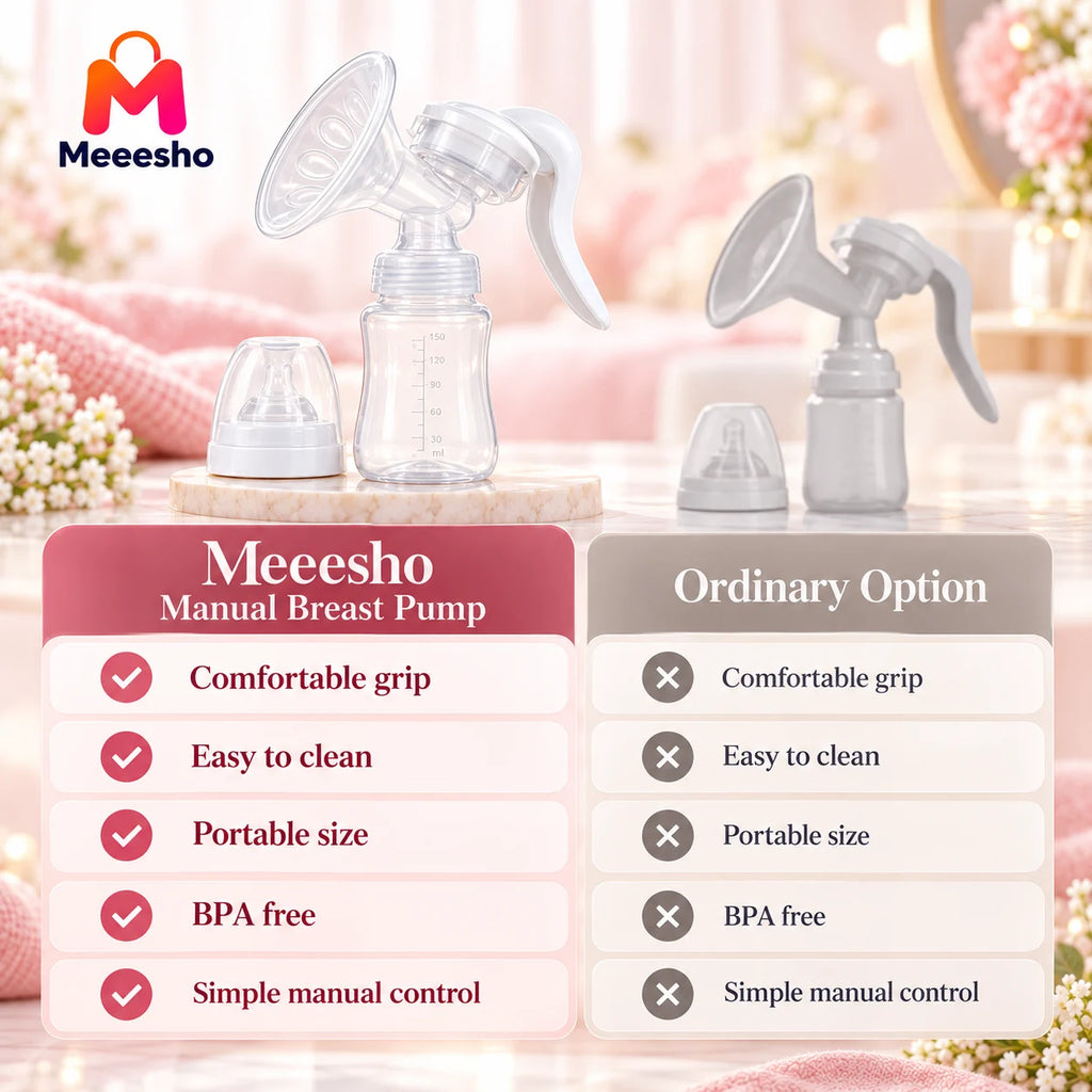 Manual Breast Pump for Gentle  Easy & Comfortable Use