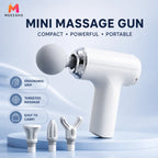 Portable Fascial Massage Gun With Four Replaceable Heads For Relaxation