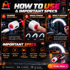 Rechargeable Flexible LED Work Light for Repairs (73 CM)