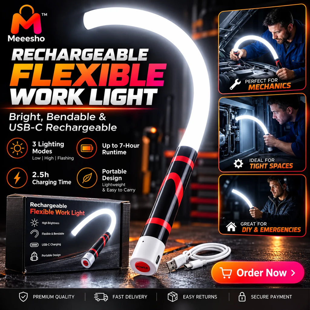 Rechargeable Flexible LED Work Light for Repairs (73 CM)