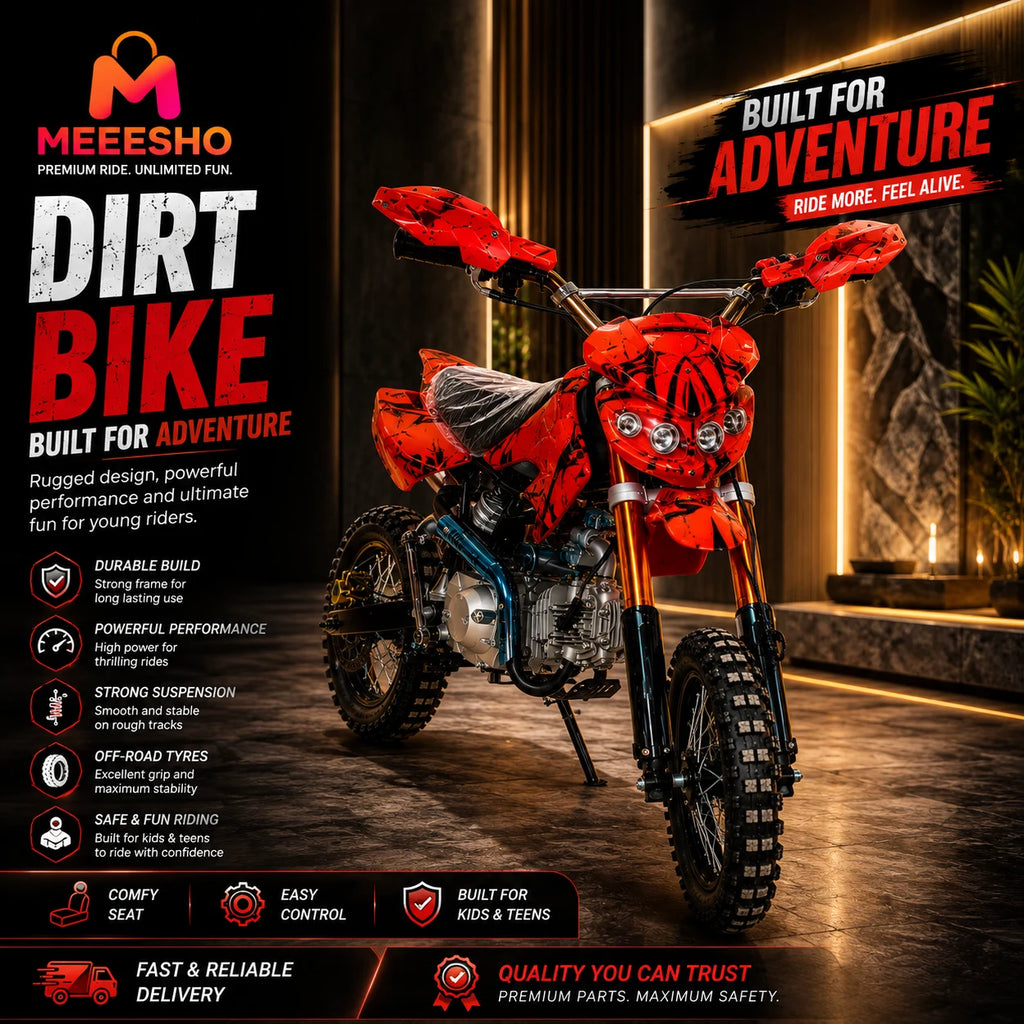 Red Mini Dirt Bike Rugged Off-Road Motorcycle for Young Adventurers
