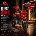 Red Mini Dirt Bike Rugged Off-Road Motorcycle for Young Adventurers