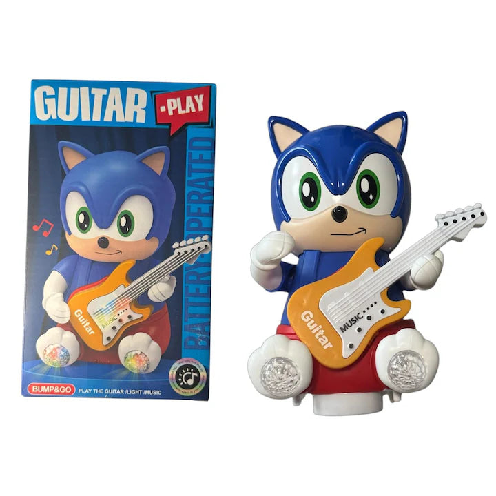 Sonic Interactive Animal Guitar Toy With Lights Sounds Bump Go Action