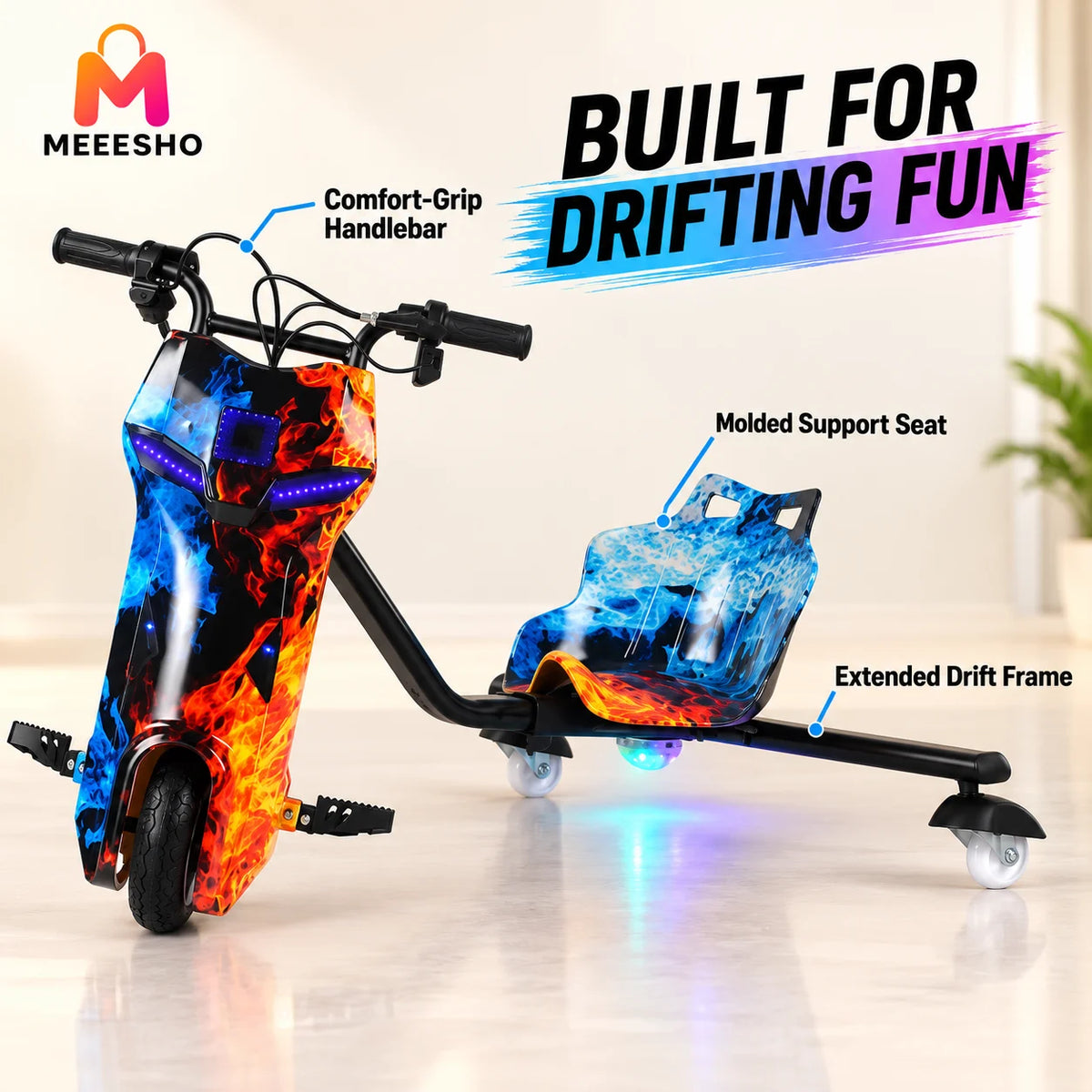 Exciting Electric Three-Wheel Drift Rider for Outdoor Family Entertainment Fun