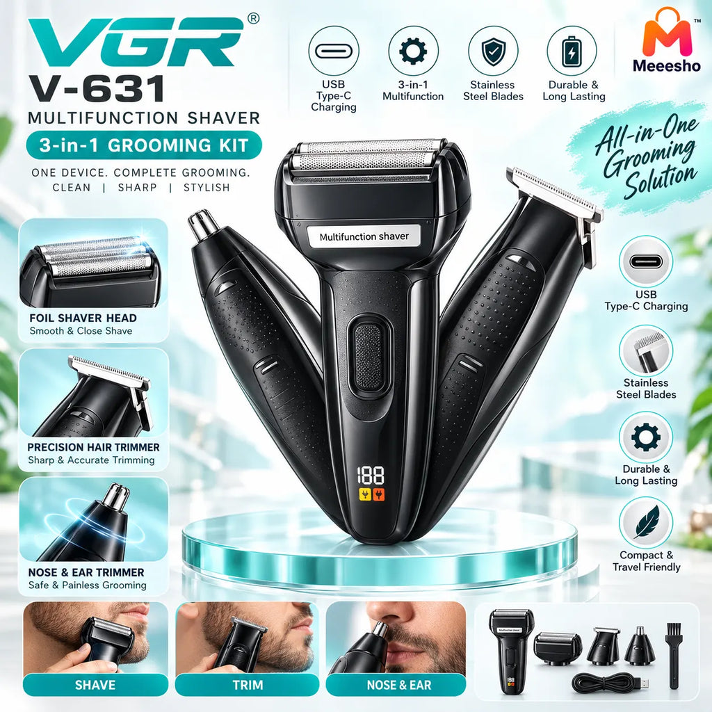 VGR V-631 3-in-1 Multifunction Grooming Kit for Men